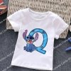 Dětské tričko s písmenkem z abecedy Lilo & Stitch