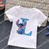 Dětské tričko s písmenkem z abecedy Lilo & Stitch