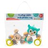 Dětské plyšové chrastítko do kočárku Baby Mix myš a sova (Barva Dle obrázku)