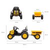Elektrický traktor s vlečkou Milly Mally Farmer žlutý (Barva Žlutá)