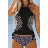 Dámské plavky dvojdílné "tankini" mix barev a vzorů (Plus size S - 6XL)