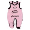 Kojenecké bavlněné dupačky, růžové - Little Princess (Velikost koj oblečení 68 (3-6m))