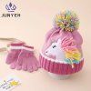 Zimní dívčí set kulich a rukavice Jednorožec (Unicorn)