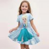 Dívčí princeznovské šaty Elsa z Ledového království s 3D potiskem
