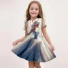 Dívčí princeznovské šaty Elsa z Ledového království s 3D potiskem