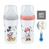 Kojenecká láhev NUK Perfect Match MICKEY Temperature Control 260 ml red (Barva Červená)