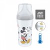 Kojenecká láhev NUK Perfect Match MICKEY Temperature Control 260 ml grey (Barva Šedá)