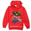 Dětská mikina s kapucí a potiskem Super Mario (mix barev)