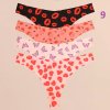Dámské bezešvé kalhotky ve střihu "G-string" - 4 ks