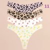 Dámské bezešvé kalhotky ve střihu "G-string" - 4 ks