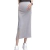 Side opening Maternity Skirts For Pregnant Women Clothes Abdominal High Waist Skirt Pregnancy Casual Slim Package 1