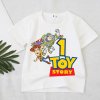 Dětské narozeninové tričko s potiskem Toy Story s číslovkou, bílé