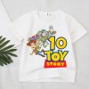 Dětské narozeninové tričko s potiskem Toy Story s číslovkou, bílé