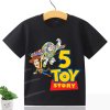 Dětské narozeninové tričko s potiskem Toy Story s číslovkou, černé