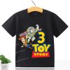 Dětské narozeninové tričko s potiskem Toy Story s číslovkou, černé