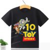 Dětské narozeninové tričko s potiskem Toy Story s číslovkou, černé