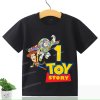 Dětské narozeninové tričko s potiskem Toy Story s číslovkou, černé