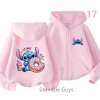 Pohodlná dětská mikina s kapucí "Lilo & Stitch" - růžová (21 motivů)