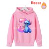 Pohodlná dětská mikina s kapucí "Lilo & Stitch" s písmenkem ABECEDY
