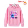 Pohodlná dětská mikina s kapucí "Lilo & Stitch" s písmenkem ABECEDY