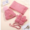 Baby Winter Scarf Hat Set For Kids Boys Girls Knitted Hats Scarfs Glove 3 Pcs Sets 20