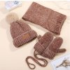 Baby Winter Scarf Hat Set For Kids Boys Girls Knitted Hats Scarfs Glove 3 Pcs Sets 21
