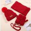 Baby Winter Scarf Hat Set For Kids Boys Girls Knitted Hats Scarfs Glove 3 Pcs Sets 12