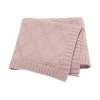 Bavlněná pletená deka pro miminka se vzorem (90 x 70 cm)