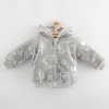 Kojenecká zateplená Wellsoft zimní mikinka s kapucí New Baby Winter times (Barva Šedá, Velikost 56 (0-3m))