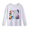 Dětské bílé tričko ABECEDA V hlavě 2 (Inside Out 2) s dlouhým rukávem