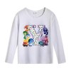 Dětské bílé tričko ABECEDA V hlavě 2 (Inside Out 2) s dlouhým rukávem
