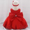 Set společenských šatiček s mašlí a čelenky, 0 - 24 M