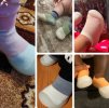 Kotníkové ponožkové capáčky s gumovou podrážkou