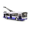 Trolejbus který hlásí zastávky česky 28 cm modrý