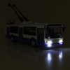 Trolejbus který hlásí zastávky česky 28 cm modrý