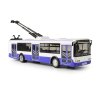 Trolejbus který hlásí zastávky česky 28 cm modrý