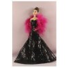 Plesové šaty s boa pro panenky Barbie