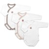 Rostoucí výhodná sada, 3x Body zap. bokem Nature - béžová/taupe/bílá (Velikost 50/56 (0-2m))