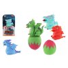 Dinosaurus/vejce obracecí silikon 15cm 4 druhy na kartě