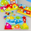 Color Cognition Board Montessori Educational Toys For Children Wooden Toy Jigsaw Kids Early Learning Color Match 0