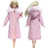 Dlouhý kabát s kapucí pro Barbie panenky