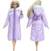 Dlouhý kabát s kapucí pro Barbie panenky