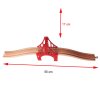 EDWONE Red Tower Bridge Wood Railway Track Train Slot Railway Accessories Original Toy Gifts For Kids 3