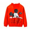 Jarní/podzimní dívčí bunda s volánkem okolo výstřihu Mickey, bez kapuce