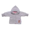 Rostoucí oboustranný svetřík s kapucí Hand Made, růžová-šedá (Velikost 56/62 (0-3m))