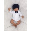 Z&Z 5-dílná pletená sada Boy, body, kalhoty, čepička, motýlek, botičky, granát , vel. 86 (Velikost koj oblečení 56 (1-2m))