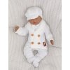 Z&Z Pletený elegantní svetřík s knoflíčky Boy, bílý, vel. 80 (Velikost koj oblečení 56 (1-2m))