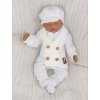 Z&Z Pletený elegantní svetřík s knoflíčky Boy, bílý, vel. 80 (Velikost koj oblečení 56 (1-2m))