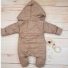 Zimní prošívaná kombinéza s bavlněnou podšívkou, Z&Z - hnědá (Velikost 62 (2-3m))