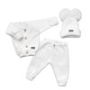 Pletená rostoucí 3D sada, bavlna, Lovely One, bílá (Velikost 56/62 (0-3m))